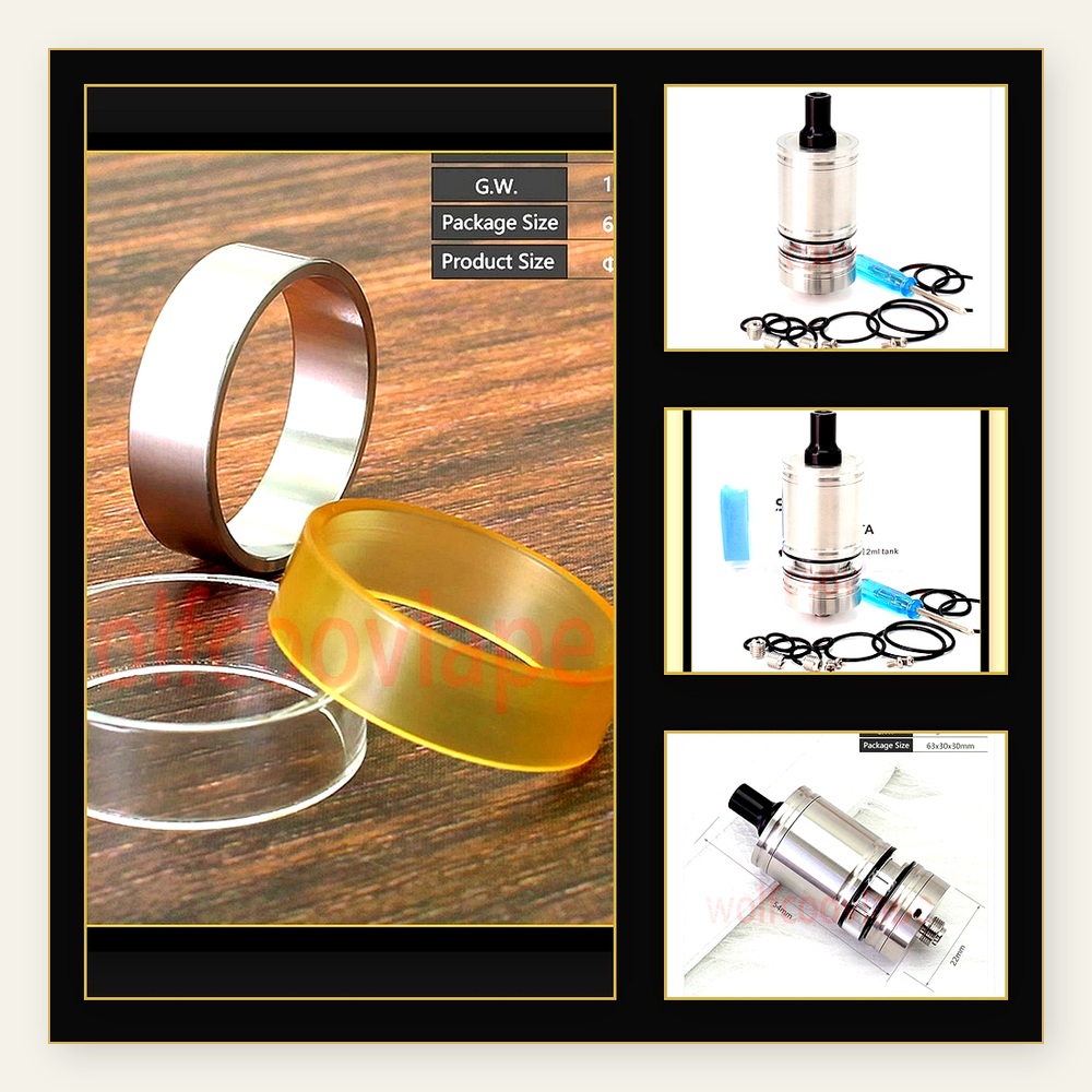 Wolfcoolvape Lindy RTA 5ml Tan - Vaping Air ulasan dan harga